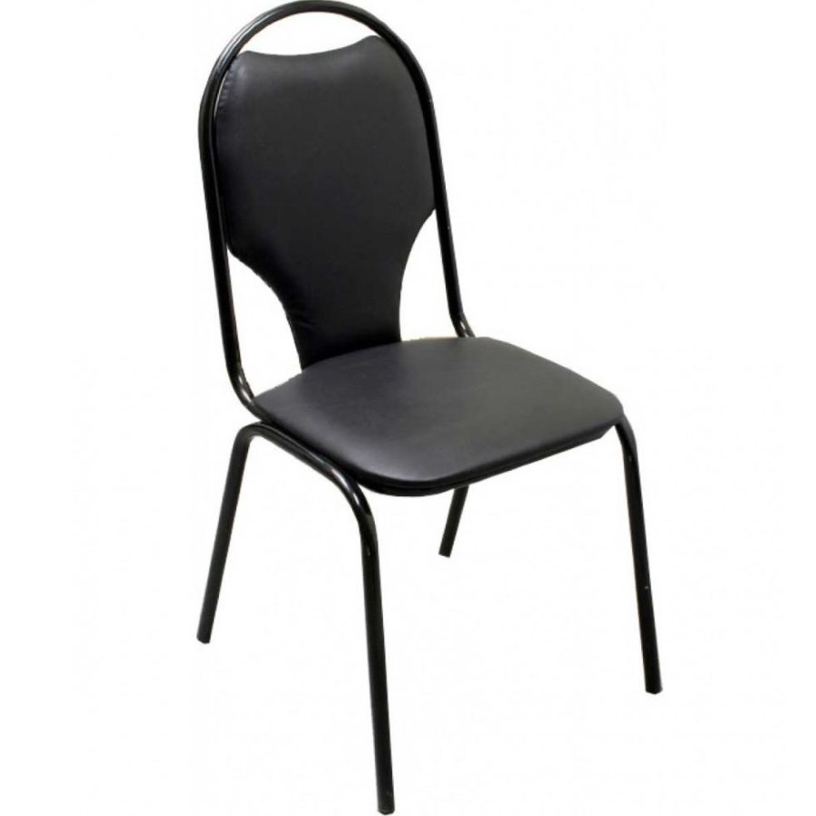 стул для посетителей изо черный ткань металл черный